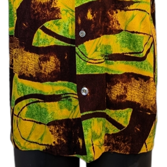 Vintage Hawaiian shirt No size tag Barkcloth - Picture 3 of 11